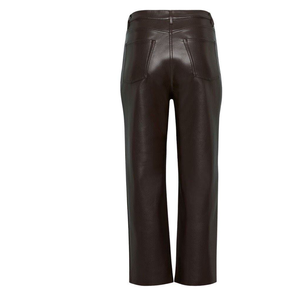 Wilfred Melina Cropped Faux Leather Pants Rich Mocha Size 12 - Picture 8 of 13